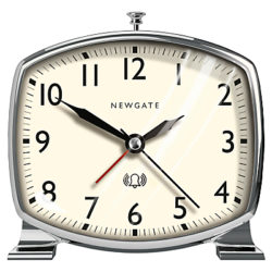Newgate Toledo Doorstep Alarm Clock Chrome